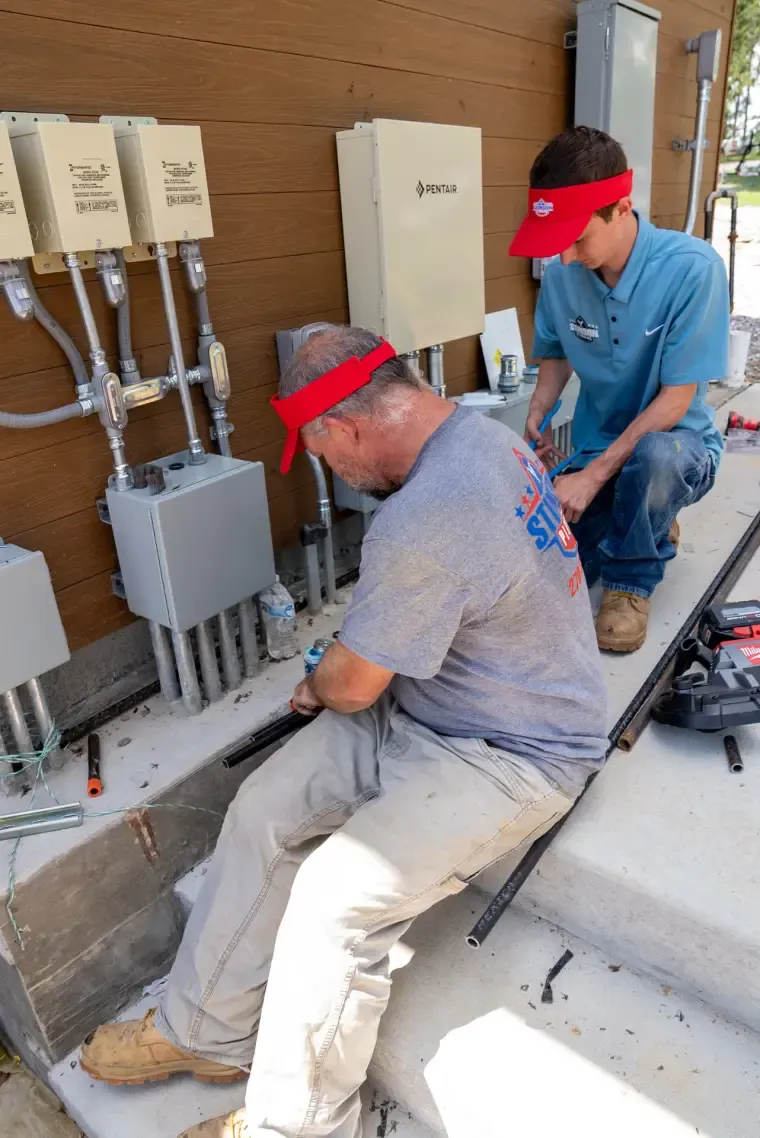 Stinson plumber installing a mechanical wall system in Western Kentucky